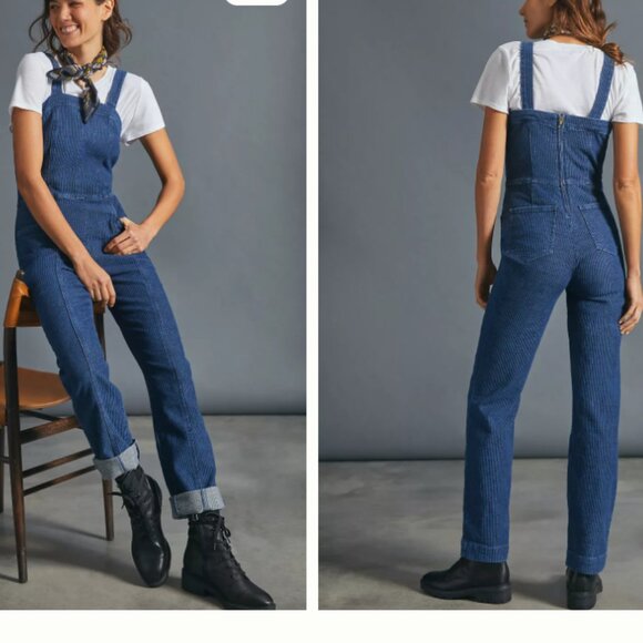 NEW AG Calli Fitted Overalls denim design in Foliage for women 1125 7m3 - Picture 1 of 9